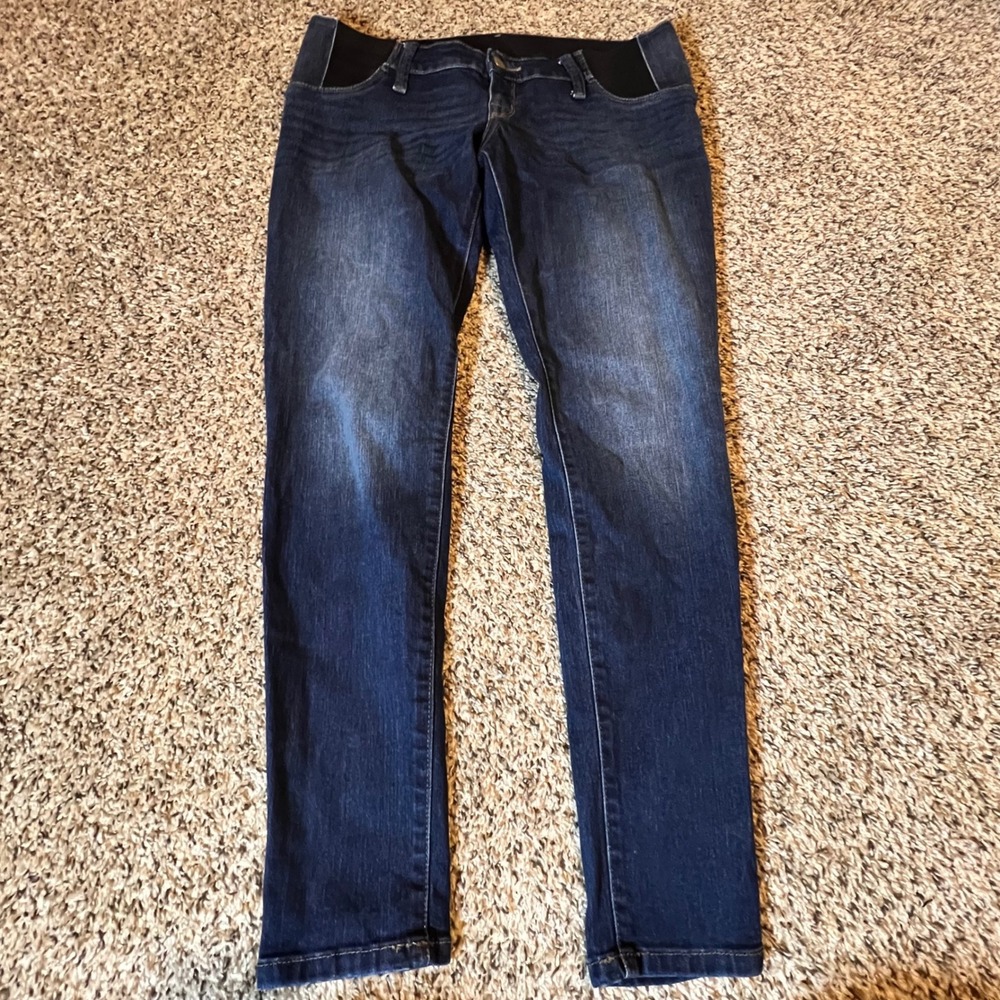 Isabel Maternity Skinny Jeans‎ Dark Wash Blue Size 4/27R Side Panel